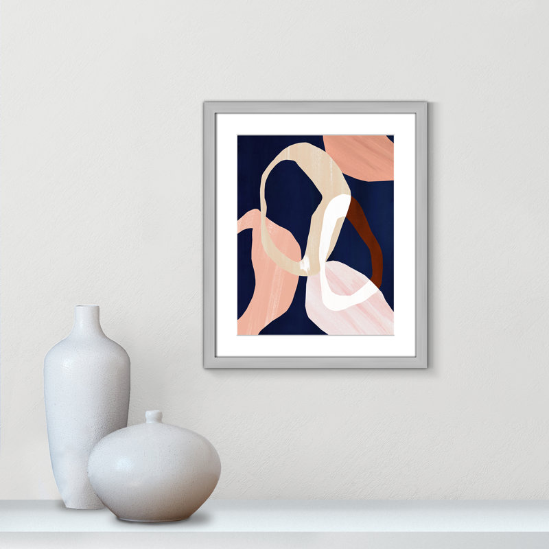 Loop II Print par Violets Print House, Argent mat, L 16 po x H 19 po, Imprimé mat