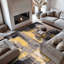 Tapis jaune / noir / gris à motif abstrait Rambo Performance-1492774635
