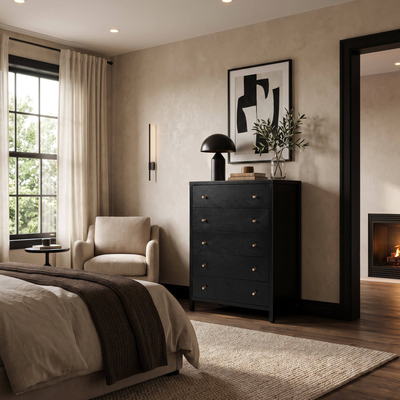 36 " Dresser, Black