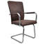Chaise d'appoint Cantilever pour salle à manger en simili suède-1526828768