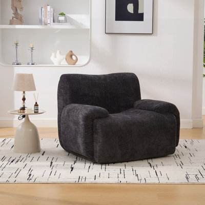 42 Inch Wide Modern Chenille Upholstered Oversized Accent Chair, Comfortable Reading and Lounge Chair with Deep Seats for Living Room and Bedroom