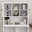 Armoire à linge blanche avec deux compartiments et panier de rangement amovible-861276614