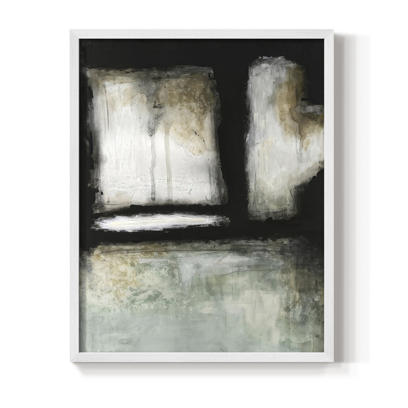 Penumbra IV Framed Print - Solid Wood, 30" H x 24" W, White