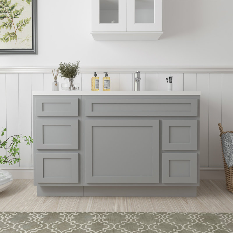 Base de meuble-lavabo simple 51 po seulement, Gris
