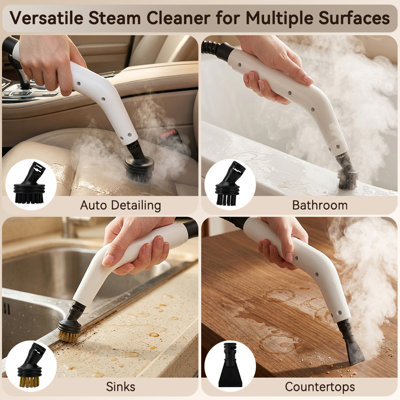 1400W  Portable High Temperature Handheld Steam Cleaner For Car Detailing, Couch, Windows, Furniture, Kitchen, Bathroom, Grout And Tile
