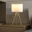 Lampe de table trépied réglable avec DEL, design élégant et lumière douce