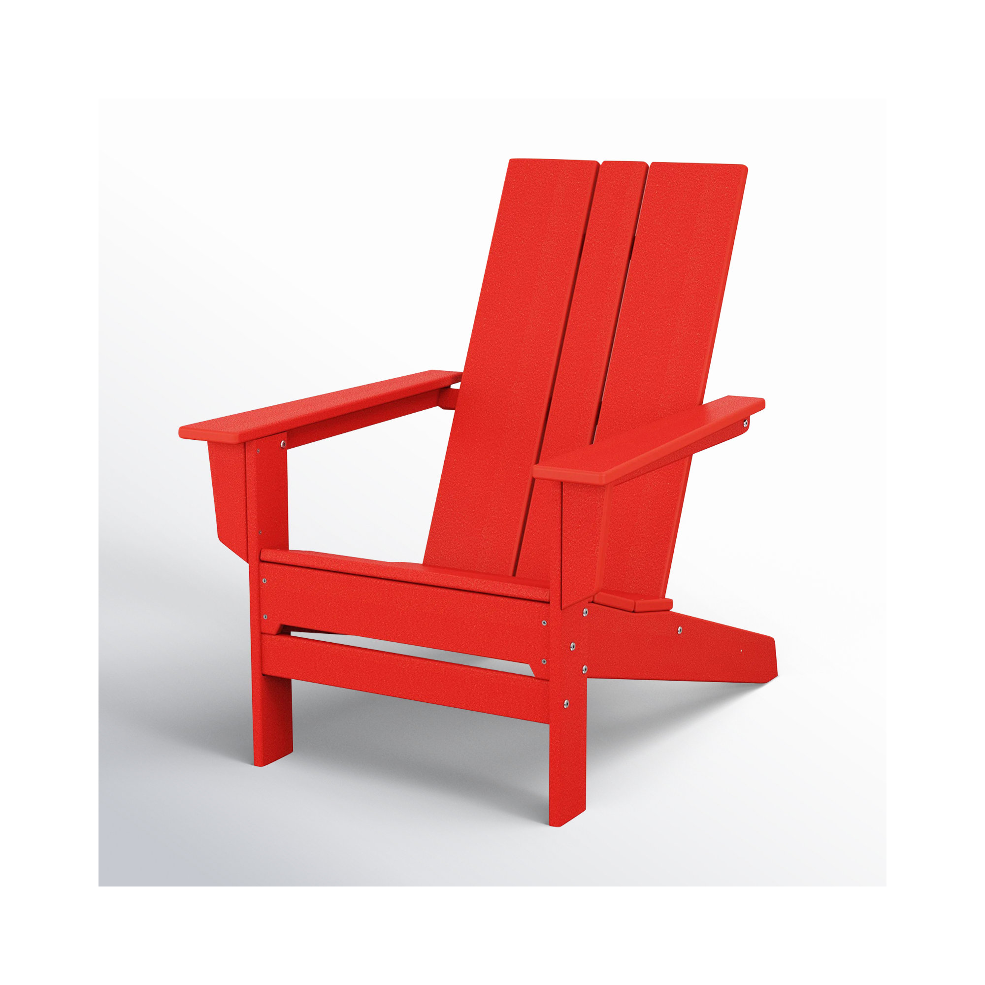 POLYWOOD x AllModern Plastic Adirondack Chair, Sunset Red