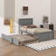 Lit plateforme simple avec lit gigogne simple sous le lit-2078650399