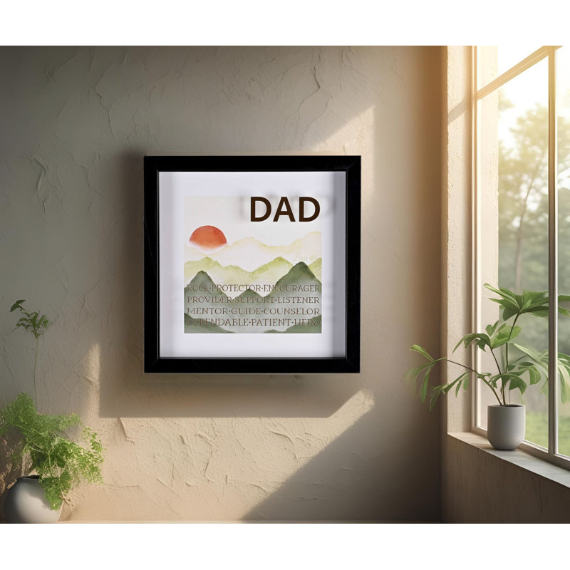 Art mural encadré, papa 10 x 10