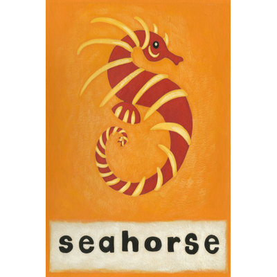 S Is For Seahorse by Chariklia Zarris - Wrapped Canvas Print
