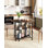 Folding Dining Table, Kitchen Table With 6 Wheels, Folding Round Table With 2-Layer Storage Shelf, Space Saving Dining Table For Small Spaces, Stable, Easy Assembly, Rustic Brown