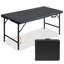 Table de fête de pique-nique pliante et multifonctionnelle noire 4 pi, 1 pièce par boîte
