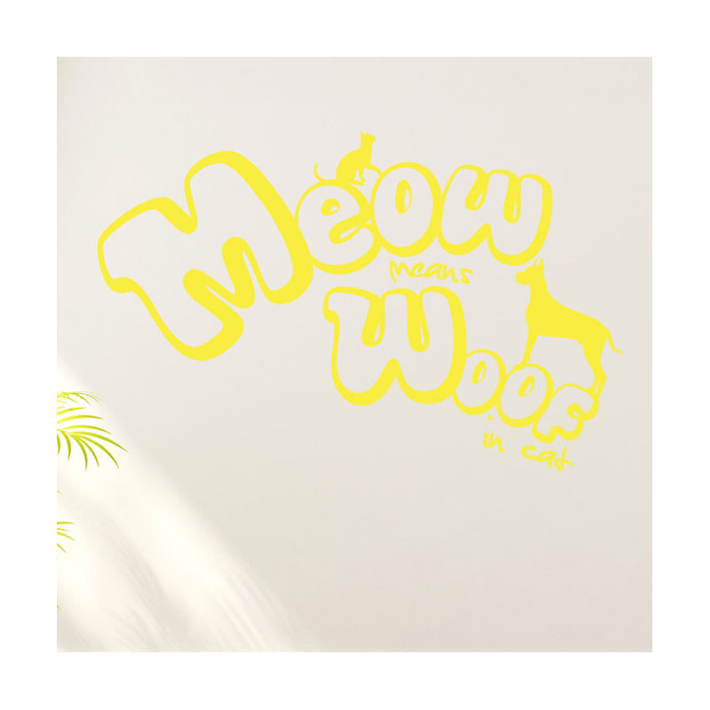 Non-Wall Damaging Wall Decal, Bright Yellow, Large
