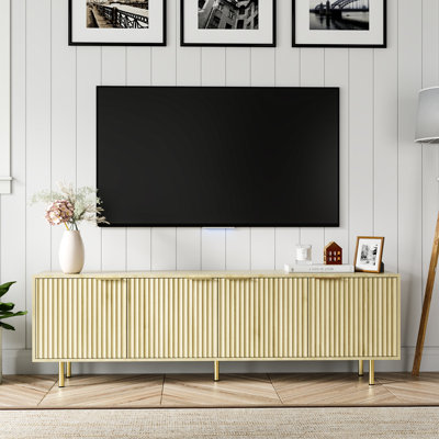 Meuble télé cannelé pour téléviseur de 75 po ou moins 