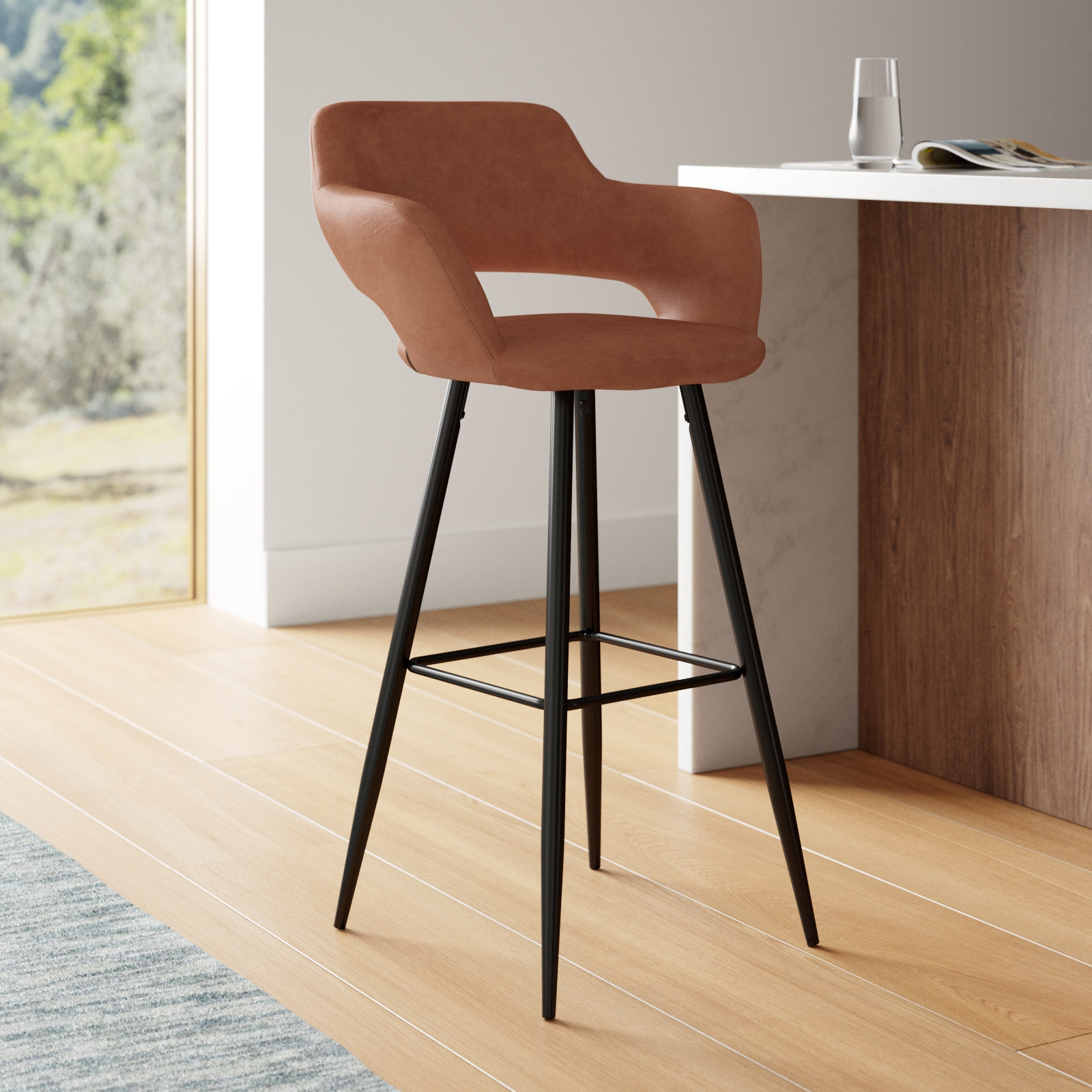Lake Bar/Counter Stool, Brown, Bar Stool (30" Seat Height)