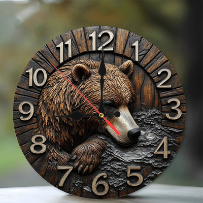 Horloge murale en bois