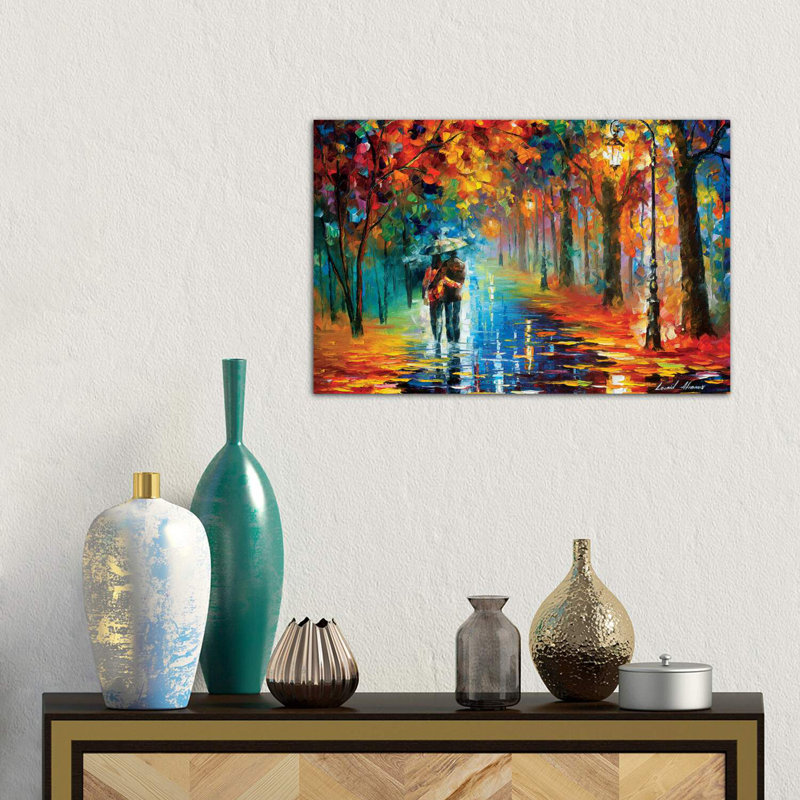 " Autumn Hug " by Leonid Afremov, 26" H x 40" W x 1.5" D, No Frame, Wrapped Canvas
