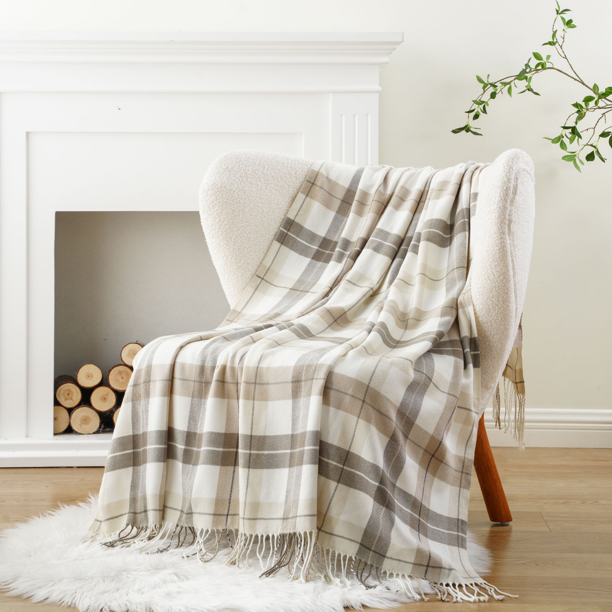 Battilo Home Plaid Throw Blanket, Farmhouse Checkered Throws & Reviews ...