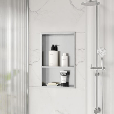 Niche de douche en acier inoxydable 18 po x 12 po