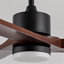 Ventilateur de plafond de 60 pouces avec lumière et télécommande, 3 pales en bois massif noyer, moteur à courant continu silencieux, 6 vitesses 5000 CFM, DEL à 3 couleurs à intensité variable avec mémoire, minuterie et fonction réversible pour le salon, la chambre à coucher