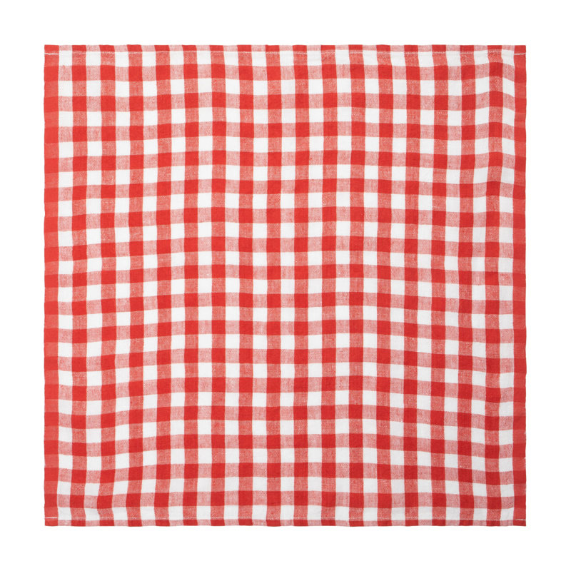 Alessandro Linen Square Napkins, Tomato