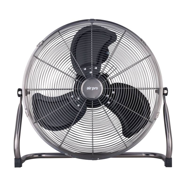 20" Floor Fan - Powerful Air Cooling Fan With 3 Speed Settings, Black
