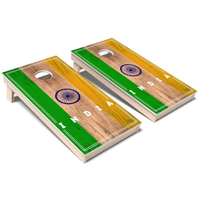 Ensemble de planche à cornhole composite toutes saisons International Flag 2.0 India