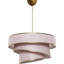 Lustre glamour avec capuchon en coton, 15,7 x 15,7 x 7,9 pouces | Hauteur totale: 28,3 pouces | Douille E27, 40 W maximum | Certifié CE | Parfait pour les décors scandinaves et champêtres | Élégant luminaire pour le salon, la salle à manger et le ve-608642810-608642805