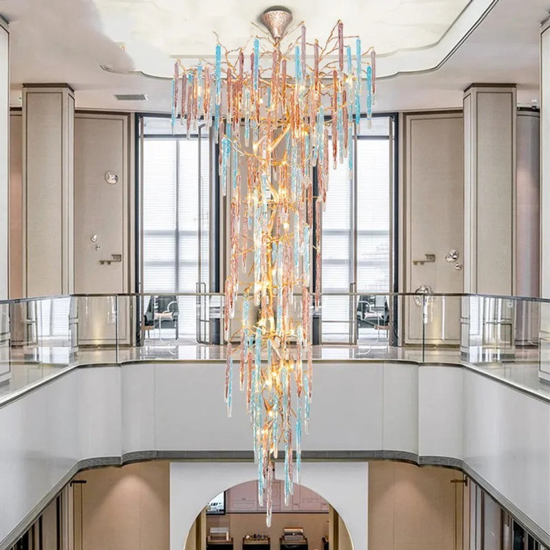 Icicle Tree Branch Art Glass Chandelier Lighting