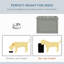 Grand cadre d'alimentation surélevé pour chien avec 2 bols en acier inoxydable, gris - améliore la posture et la digestion, facile à transporter, possède un espace de rangement pour les animaux de compagnie