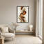 Toile murale abstraite à tourbillons métalliques tourbillonnants bronze et crème-1554900906