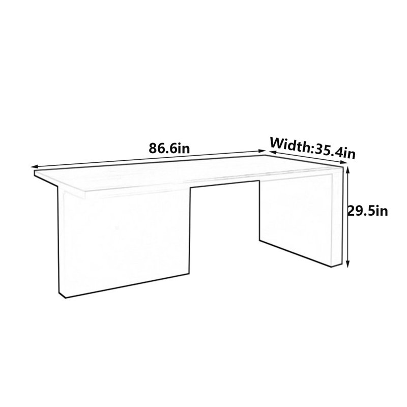 Bradfield, 29.5" H x 86.6" W x 35.4" D