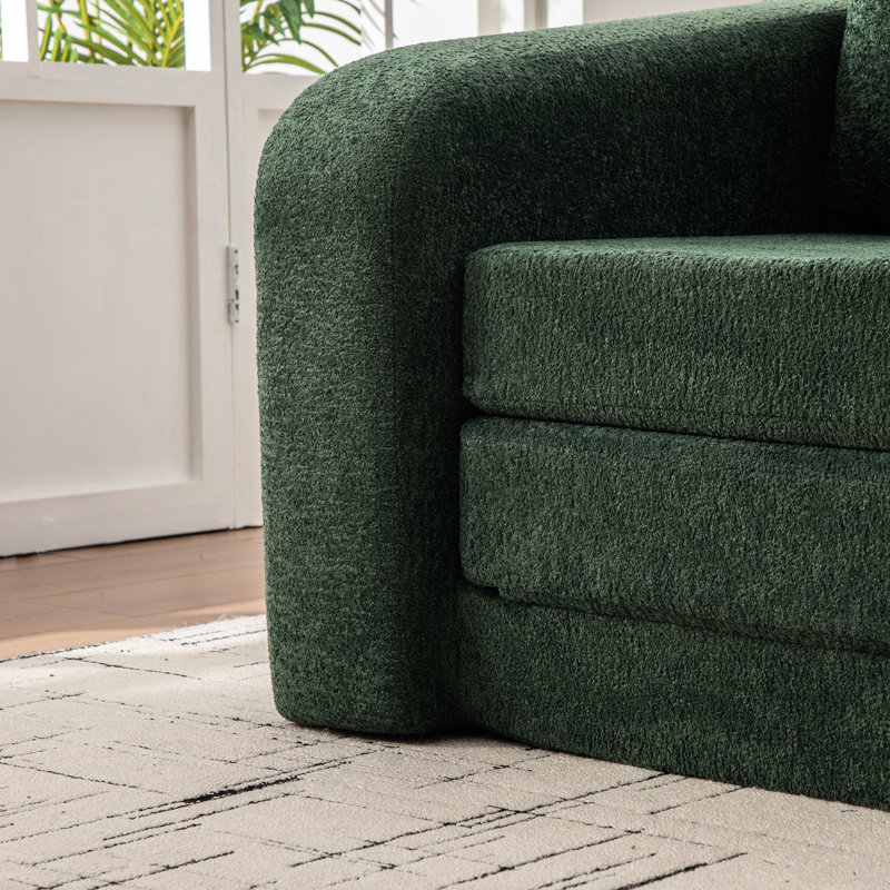 Convertible pliable, revêtement en chenille, mousse haute densité, imperméable et antidérapante, pour grand salon de bureau à domicile