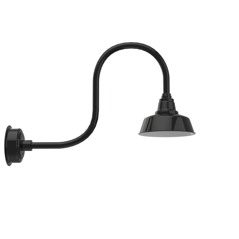 Vandervliet LED Wall Light, 9" H x 10" W x 17" D, Black