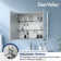 Deervalley LED Bathroom Mirror With Stepless Dimmable Wall Mirrors With Anti-Fog, Dimmer, Bluetooth Speaker, Double Doors,Memory Vanity Mirror With 3 Colour Modes