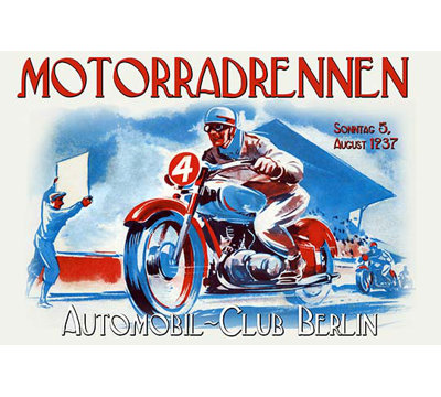 « motorradrennen-auto club berlin » par jason pierce-impression de publicités