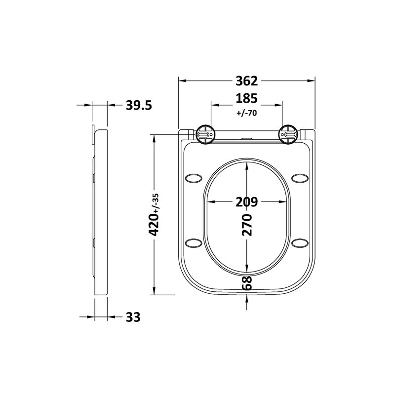 Ava Soft Close Standard Toilet Seat