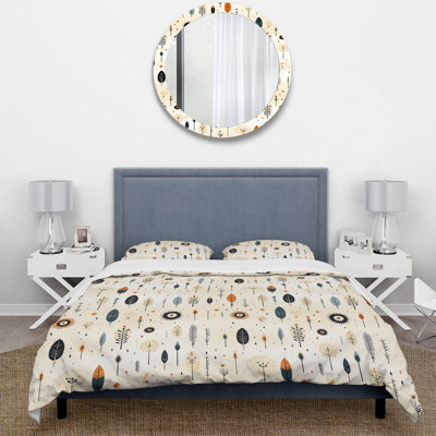 Ensemble de housse de couette antique beige et rétro