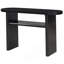 Élégante console minimaliste avec bords arrondis et tablette robuste-327182608