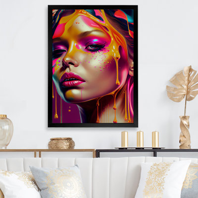 Liquide, encre sensuelle, portrait II - Impression sur toile