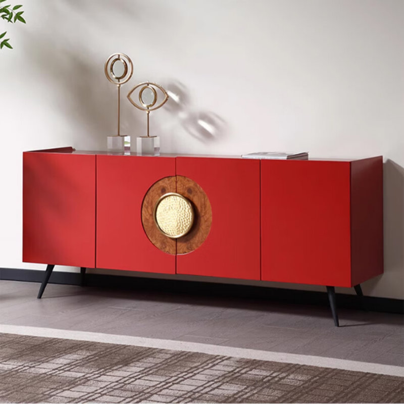 Simple Red Sideboard
