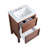 Nadar 24 in. Brown Walnut Bathroom Vanity With White, 3-Hole Ceramic Sink Top-1895706630-1895706628