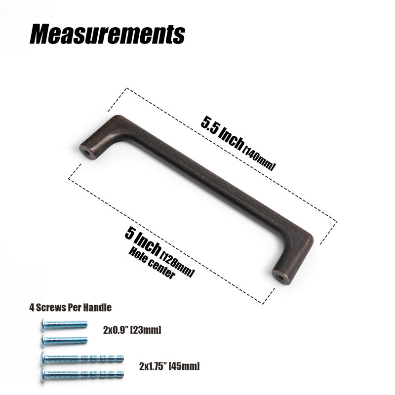 5" Centre Bar Pull Multipack, Antique Oil Rubbed Bronze