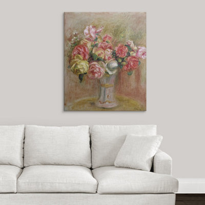 " Roses In A Sevres Vase " by Pierre-Auguste Renoir