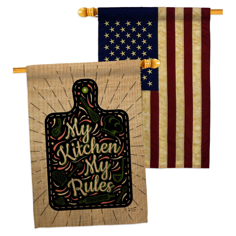 Drapeau de maison en polyester / mélange 40 po x 28 po