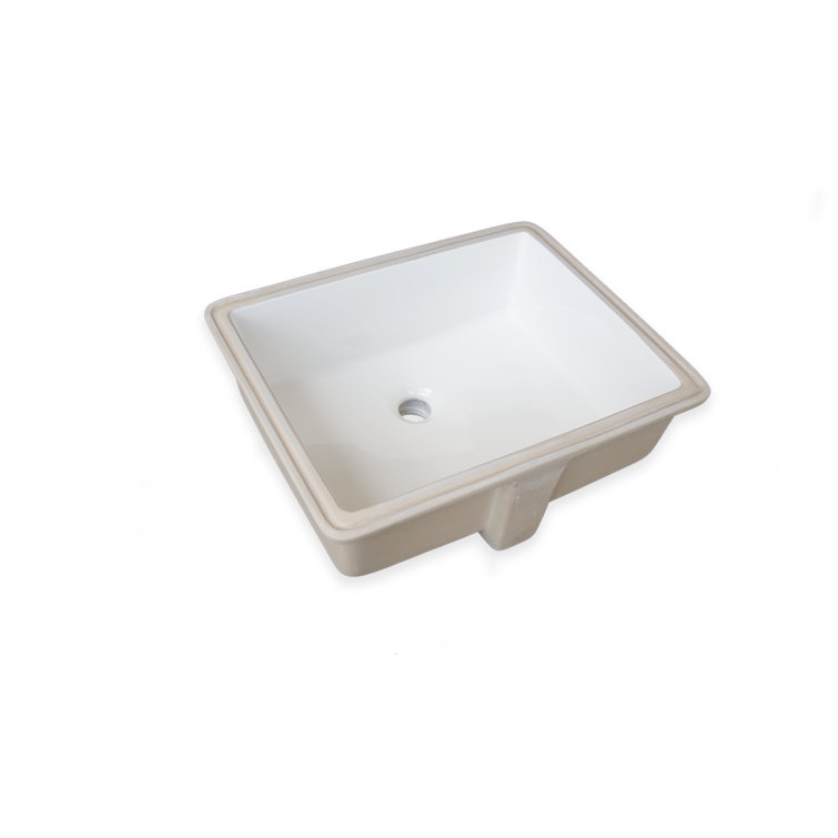 Wells Sinkware Rhythm Series 15.5'' Ceramic Rectangular Bathroom Sink with Overflow