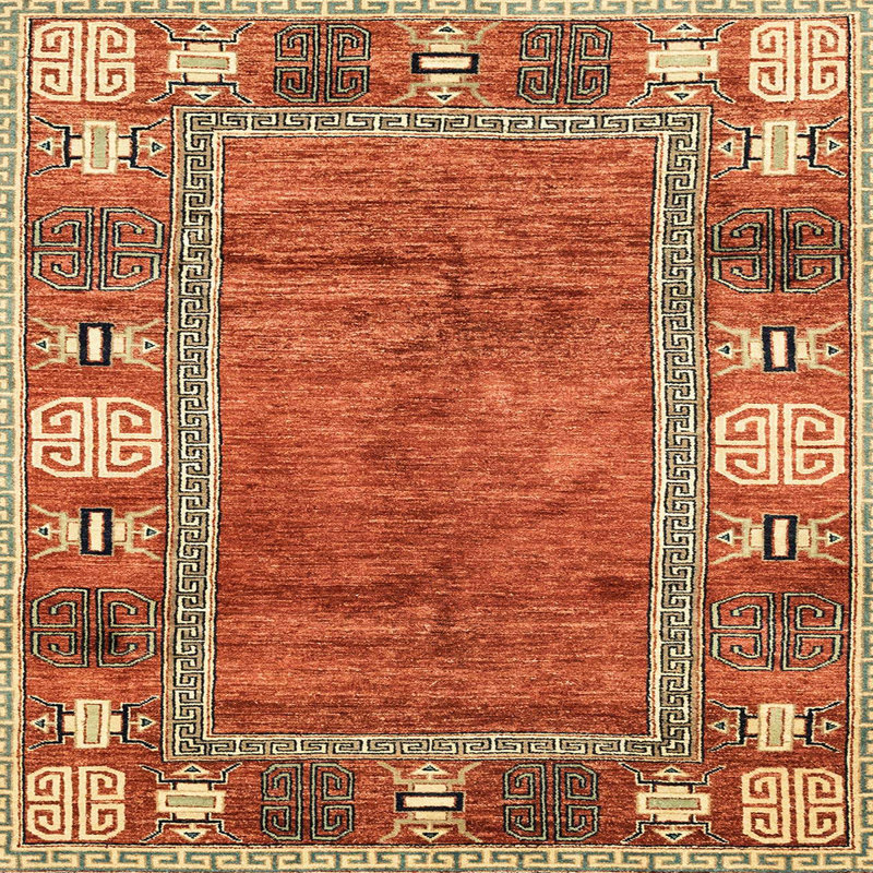 Abstract Indoor Rug, Square 5'