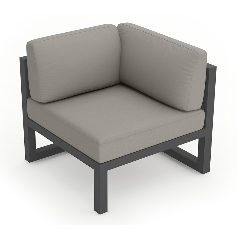 Avion Patio Chair with Sunbrella Cushions, Canvas Charcoal Sunbrella® Canvas, Slate