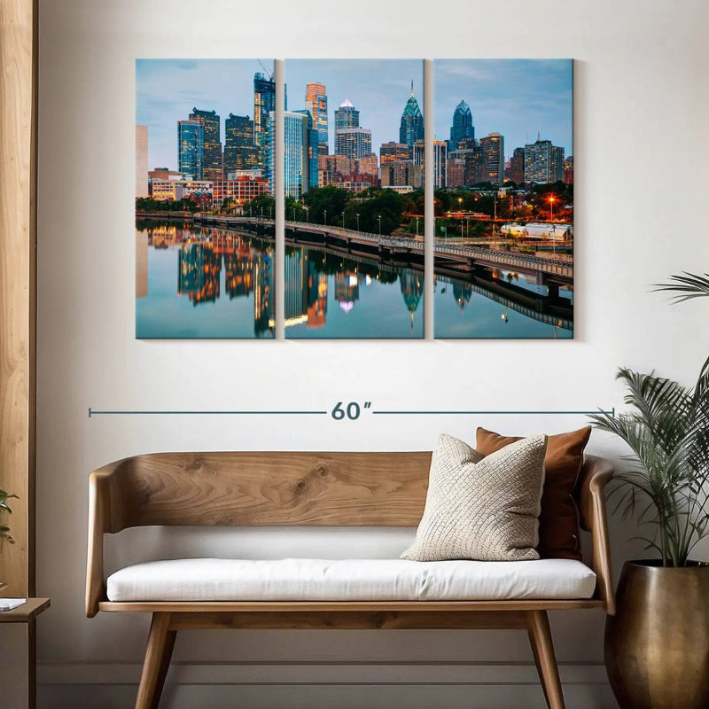Sebbie Philadelphia Riverbank, H 32 po x l 50 po