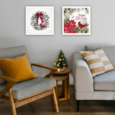 2 Cardinal Wall Art For Guest Rooms - Multicolor Wood&Paper, 14X14 Inch, 4 Lb, Welcoming Space Housewarming Thoughtful